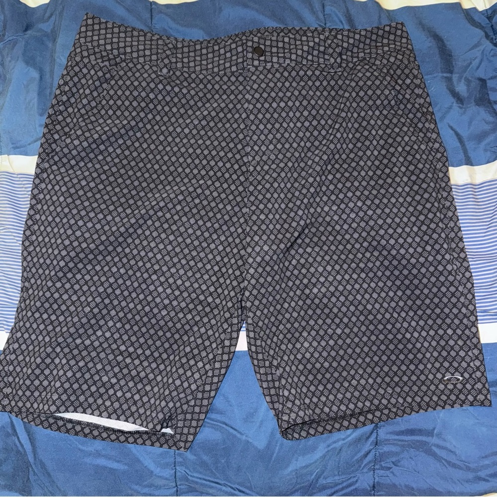 Stylish Black and Gray Patterned Shorts